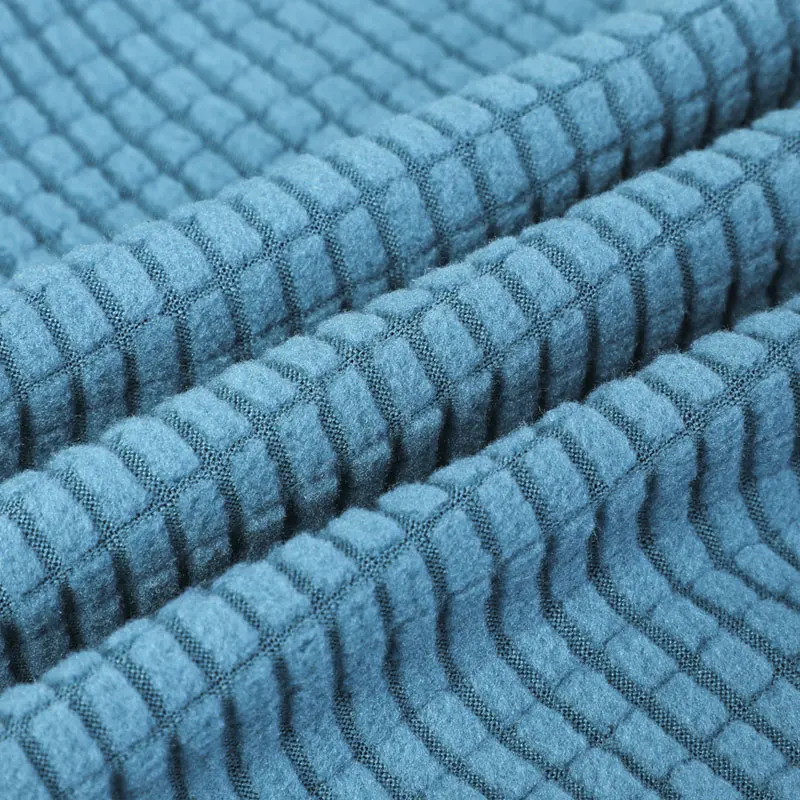 Jacquard Polar Fleece Stretch Spandex Dining Chair Cover Short Chair Cover For Restaurant Dining Room Living Room