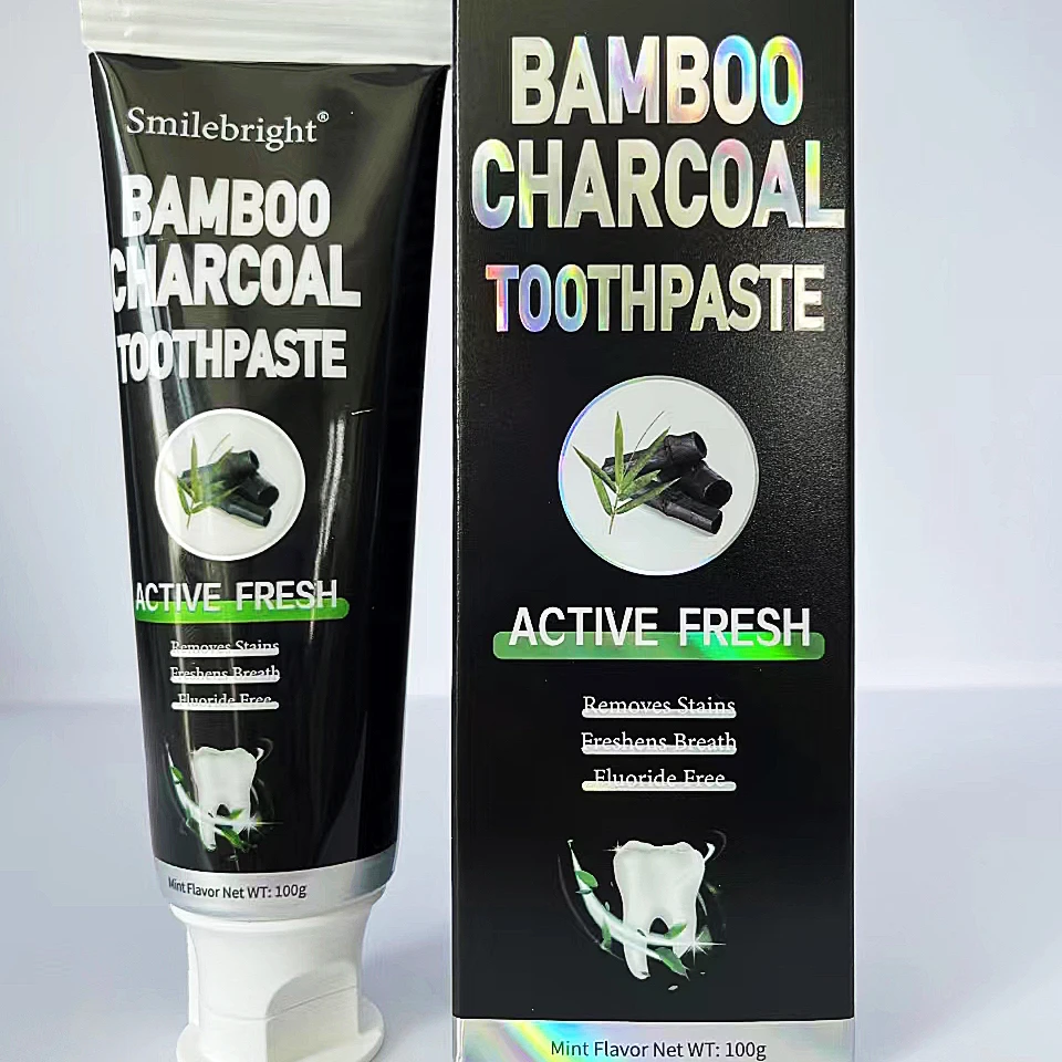 2024  Remove stains  Hydrated silica Paste Bamboo Charcoal Toothpaste MOQ 90PCS In stocks Factory Price