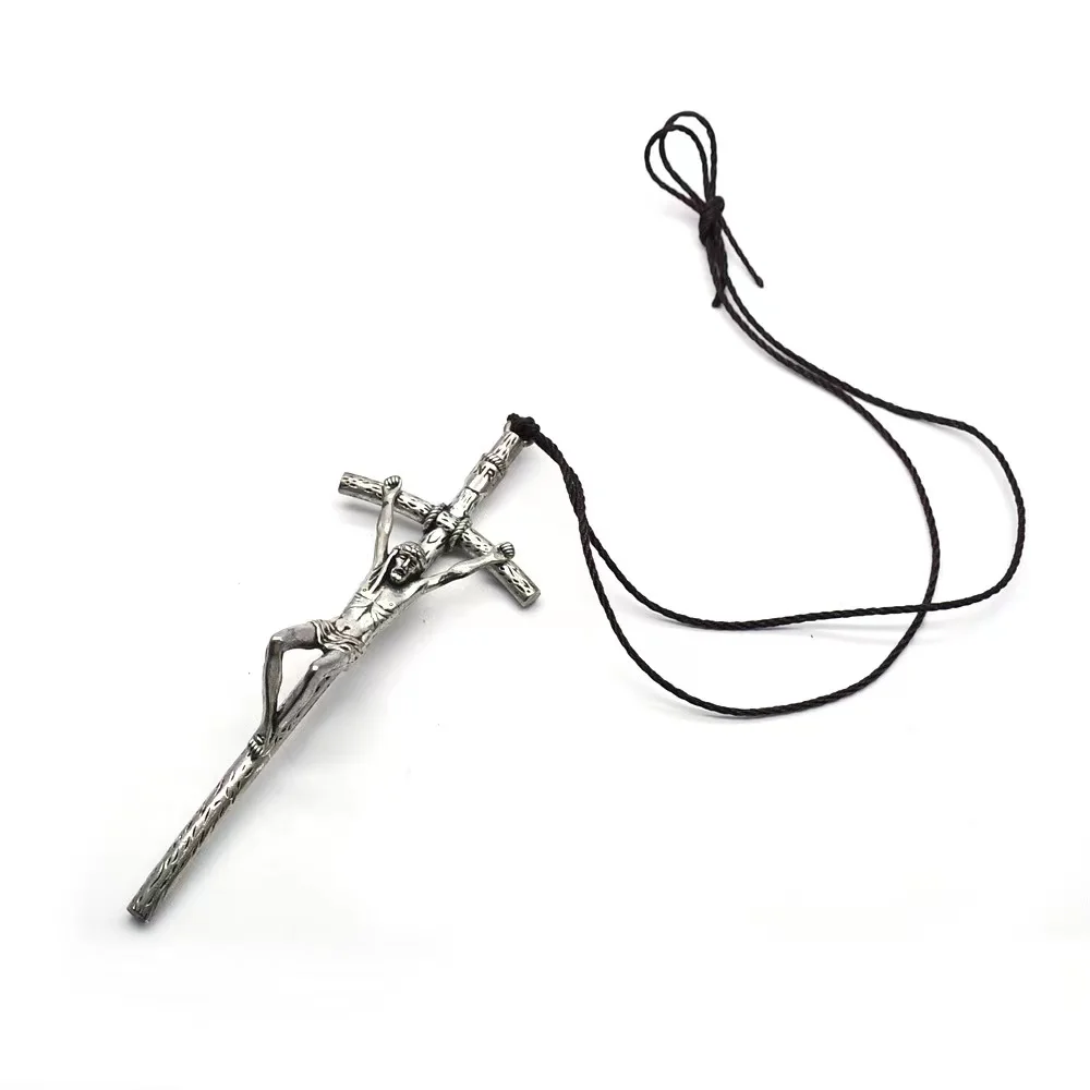 13.5*5cm Church Relics Wall Cross Crucifix Jesus Christ on the Stand Antique Home Chapel