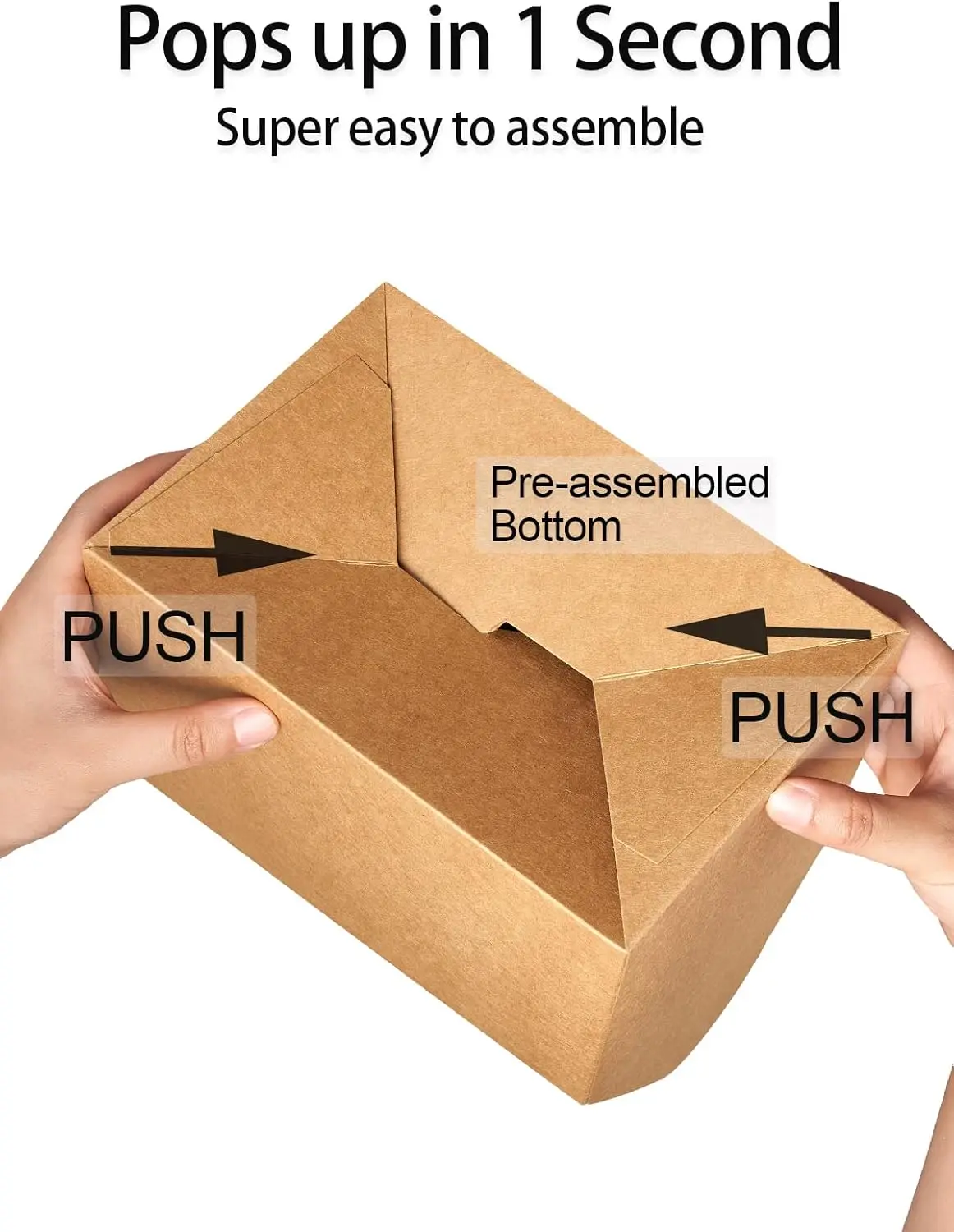 Recyclable Custom Logo Kraft Paper Boxes Take out Container Gable Gift Boxes Snack Packaging Food Box With Handle