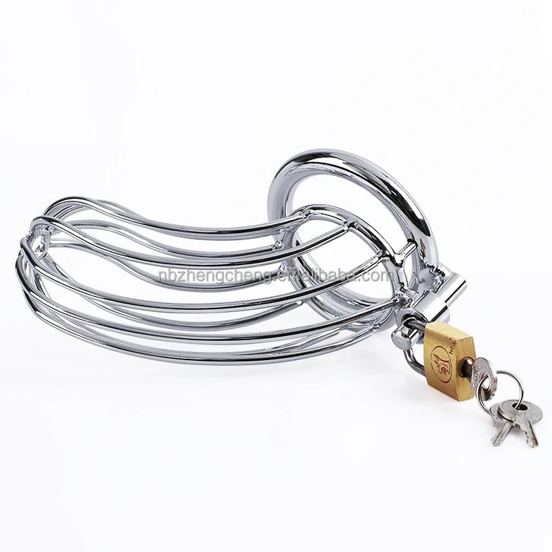 Chastity Device Men Stainless Steel Breathable Cock Cage Adult Sex Toy Chastity Cage for Men