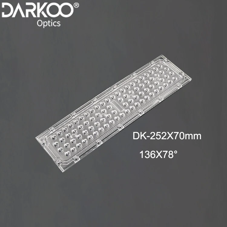 Производители светодиодных линз Darkoo Optics прямоугольные линзы из поликарбоната PMMA SMD Led 3030 для уличных фонарей