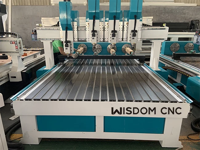 Multi Head 4 Axis CNC Router Machine with Multi Spindle for 3D Carving Woodworking