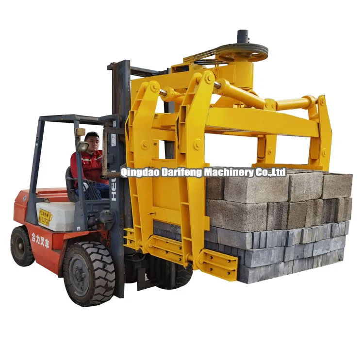 forklift clamp attachments for handling various kinds of block and brick