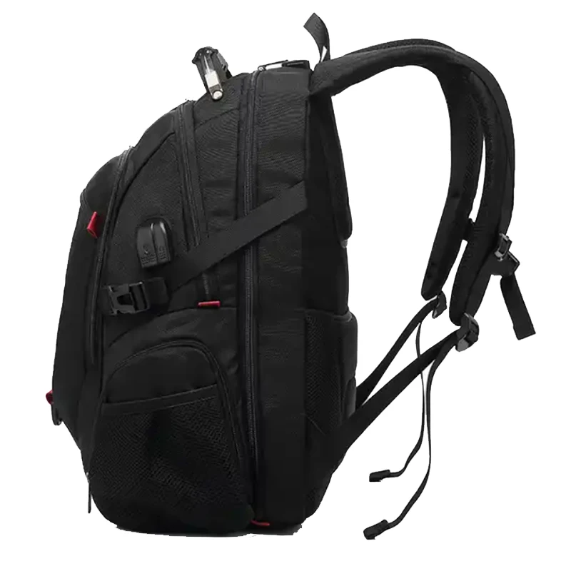 17 inch backpack laptop school bags 1680D nylon waterproof usb anti theft backpack bag with security locks charging port