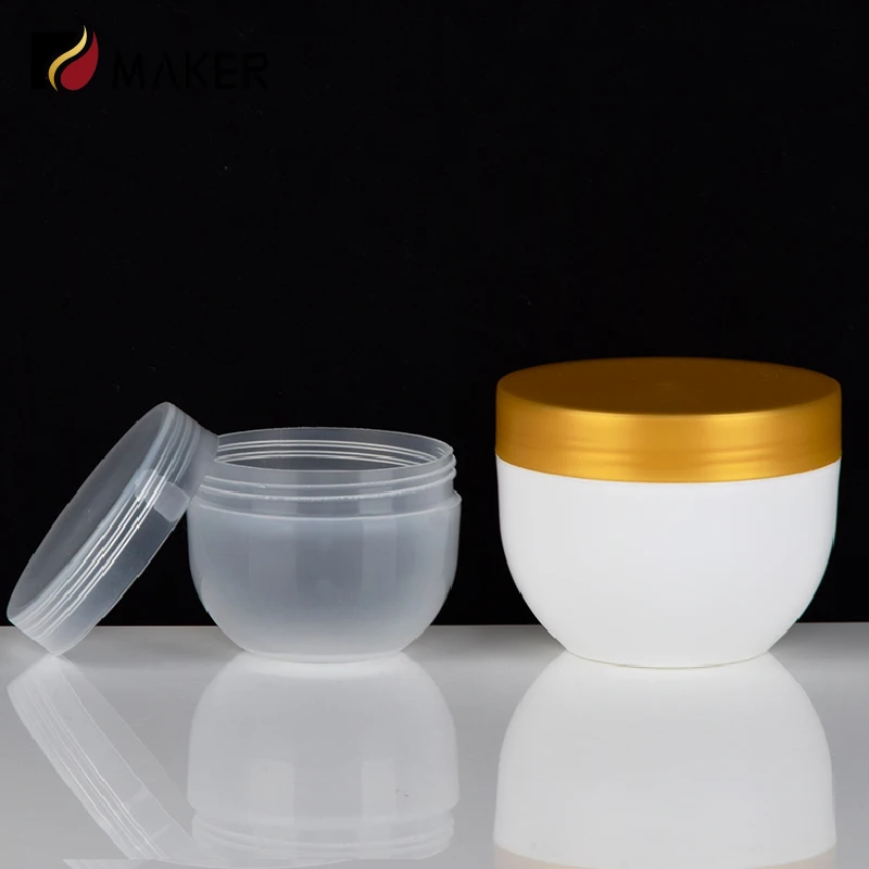Frosted PP Black 300ml 150ml 250g Bowl Shape Cosmetic Cream Jar 300 ml Empty Plastic Matte Jar for Body Butter with White Cap