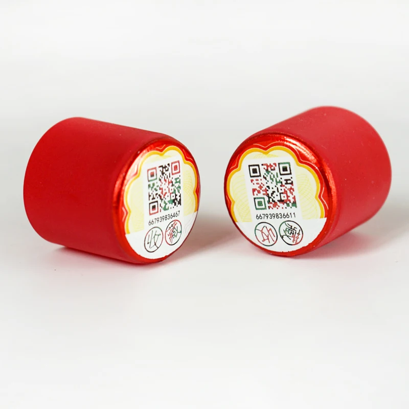 Customizable QR Code Sticker with Verification System for Wine Liquor Bottles Shrink Wrap Capsules Tear Off Seal Heat Shrink Cap