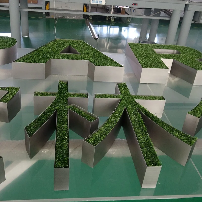 
Custom Outdoor Programmable Brushed Metal Business Signage for Avertisement 