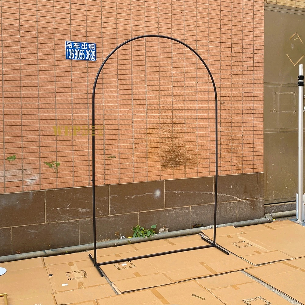 Wedding props black arch stage background welcome decoration wedding arrangement arch iron flower stand decoration