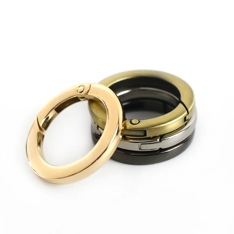 MeeTee BF172 16-38mm Flat Wire Open Ring Luggage Accessories Clasp Snap Keyring Hardware Handbag Strap Spring O Ring Buckles