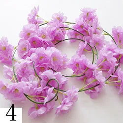 FV-002 оптовая продажа свадебных и цветочным декором с блестками; Выходное платье Сакура гирлянды искусственное Цветущее