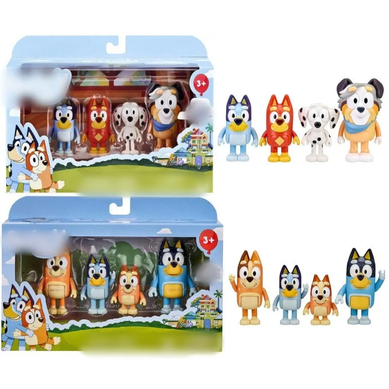 Zealed Bingo and Blueies Mini Action Figures Set With Movable Joints Bandit PVC Toys Chilli Muffin Jack Rusty