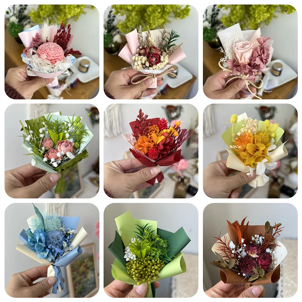 Natural Boho decor decorative flowers, wreaths and plants Dry Plants Arrangements Palm Leaves Bouquet Pampas Grass Dried Flowers