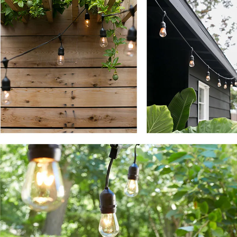 CE ROHS LED Projector Outdoor Light E27 Rubber Christmas Festoon Decoration String Light