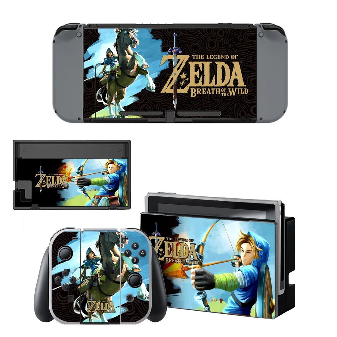 The Legend of Zelda Breath of the Wild Hyrule Warriors Age Of Calamity Skin Stickers For Nintendo Switch