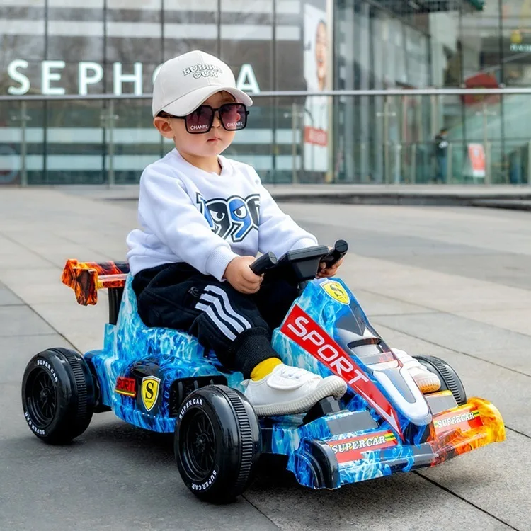 Factory wholesale Electric Go Karts ride on toy kids electric car  kids go karting