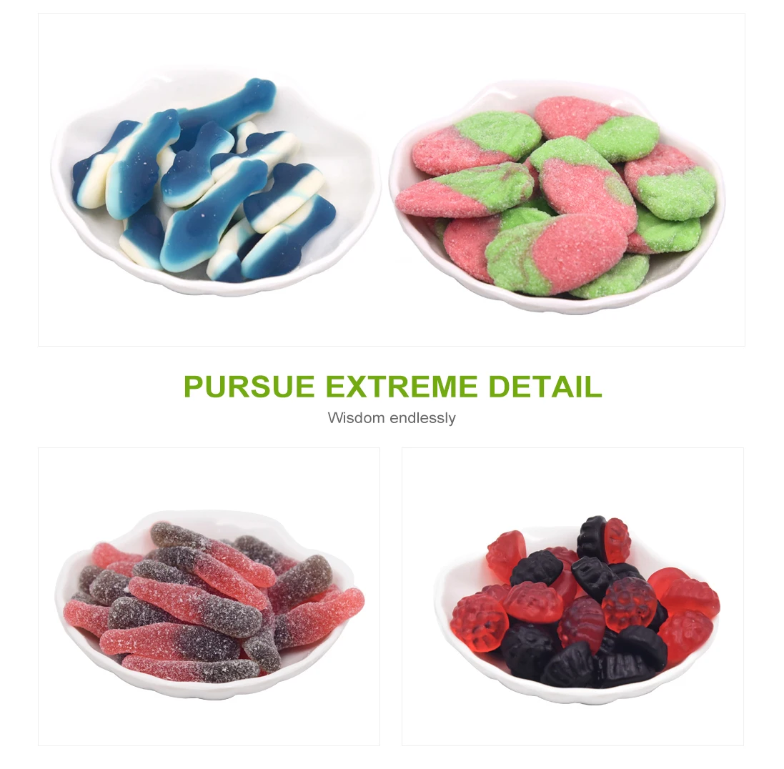 Custom private label Multiple styles mixed Many modelling assorted fruit gummy candy