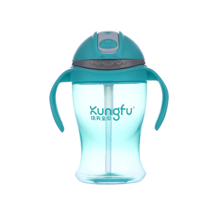 New design cartoon cute baby trainer sippy cup 300ml food grade BPA free baby sippy cup