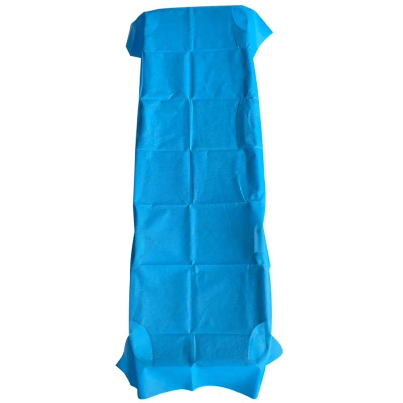 Nonwoven medical pillow cover and bed sheet hotel message plain style and single use pp bed sheet disposable linens