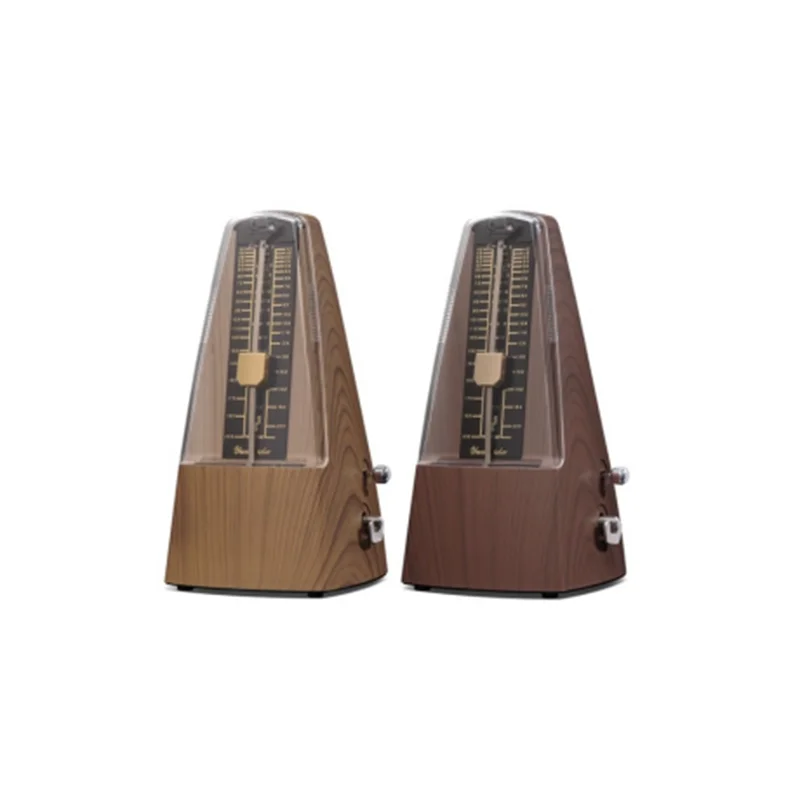 Wooden color pyramid mechanical metronome