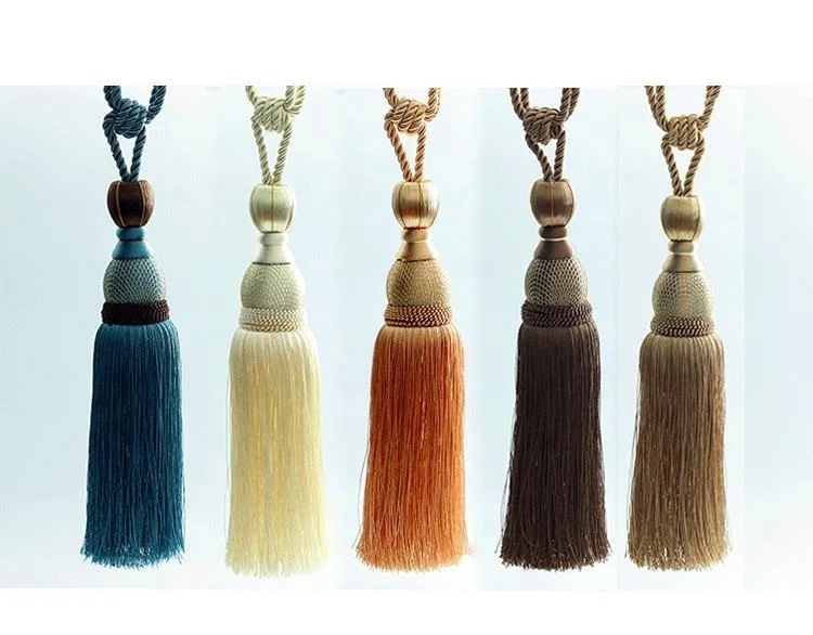 
handmade curtain tassel tiebacks tassel fringes trimmings tassel for curtain 208004 