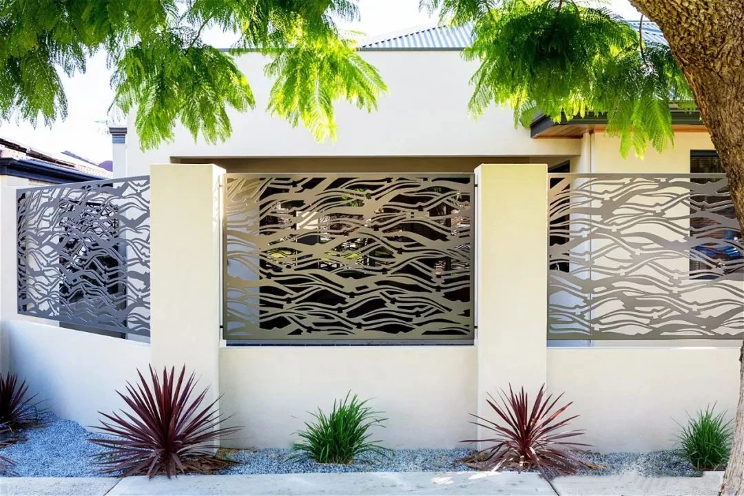 Custom Laser Cut Gate Design Aluminum Laser Cut Aluminum Wall Screen Fence Panel