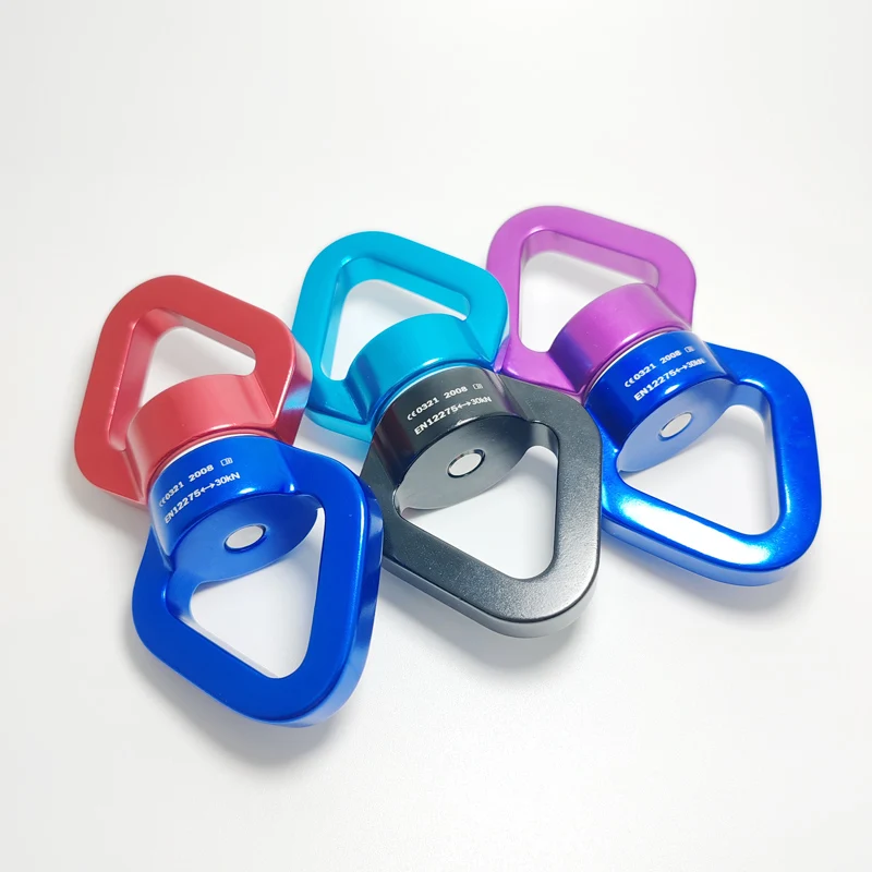 30KN Rock climbing outdoor aerial yoga hammock Swing Swivel Rotary connector cardan ring video Wiya spin ring