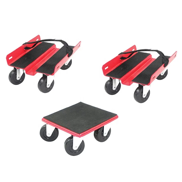 1500lbs Capacity Anti Slip Straps Firmly Attaching on Skis Snowmobile Dolly Set Roller Skate