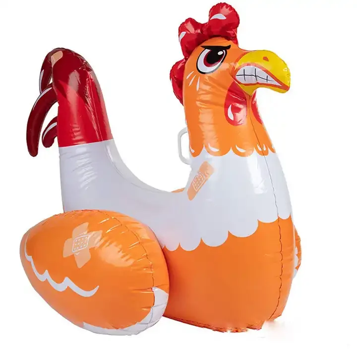 Customized design water buoy toy inflatable rooster riding toy