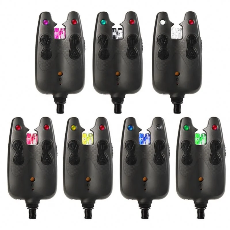 Customized Logo Rubber Fishing Motion Detectors Black Fishing Alarm Multiple Scenes