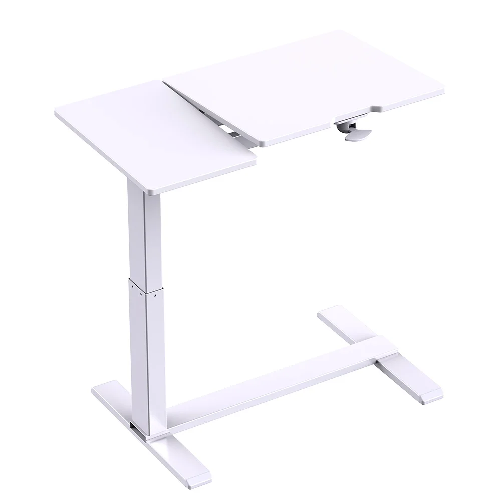 NBHY Mobile Table Height Adjustable Rolling Lectern Laptop Workstation with Pneumatic Lift Desk