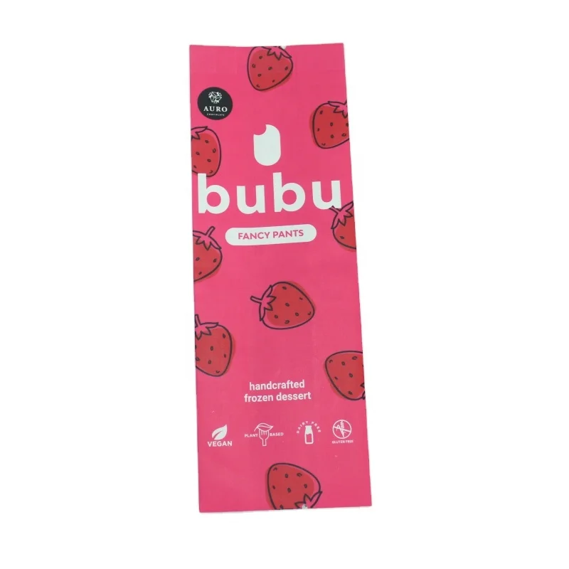 Digital Printed Frozen Middle Sealing Popsicle Wrappers Laminated Ice Cream Packaging Pouch