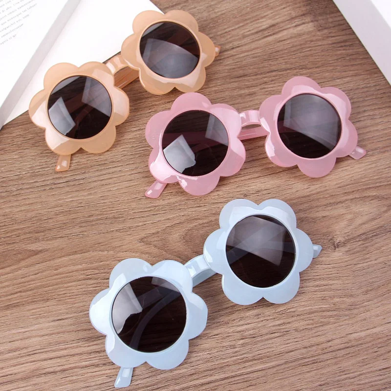 Cute Round Beach Flower Anti Uv Toddler Girls Shades Sunglasses Vendor Cheap Wholesale Baby Kids Fashion Sunglasses Kid Glasses