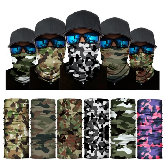 Seamless Neck Gaiter Shield Scarf Bandana Face Mask Seamless UV Protection for Motorcycle Cycling Riding Running Headbands