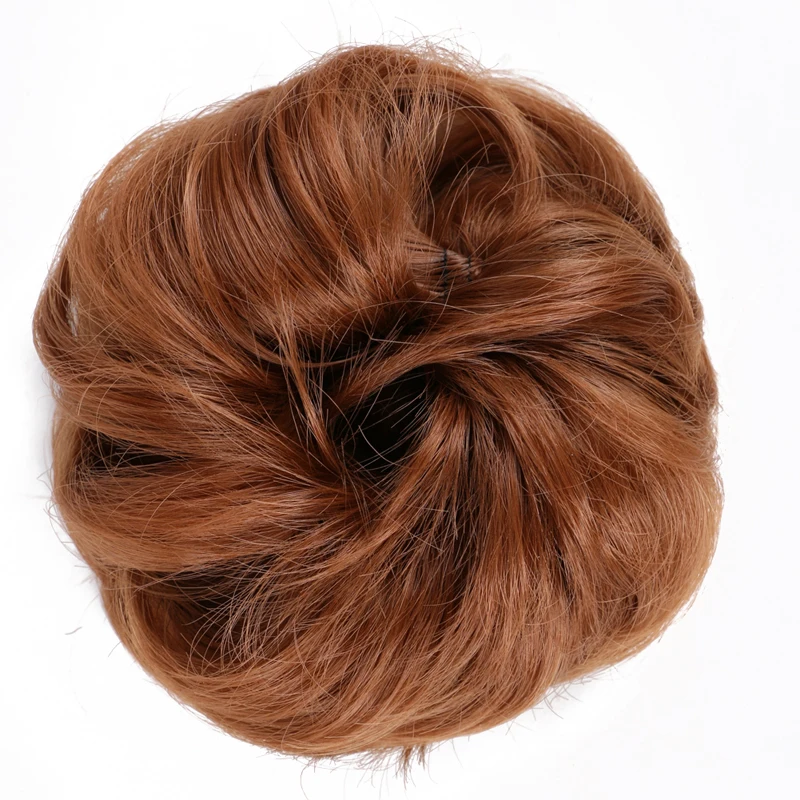 Synthetic Flexible Hair Buns Curly Scrunchy Chignon Elastic Messy Wavy Scrunchies Wrap For Ponytail Extensions For Women