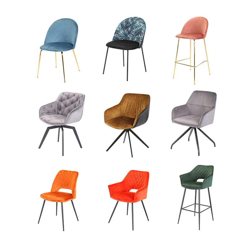 Side Chair Dining chair with tufted back armless Brown medieval metal in dining room chairs