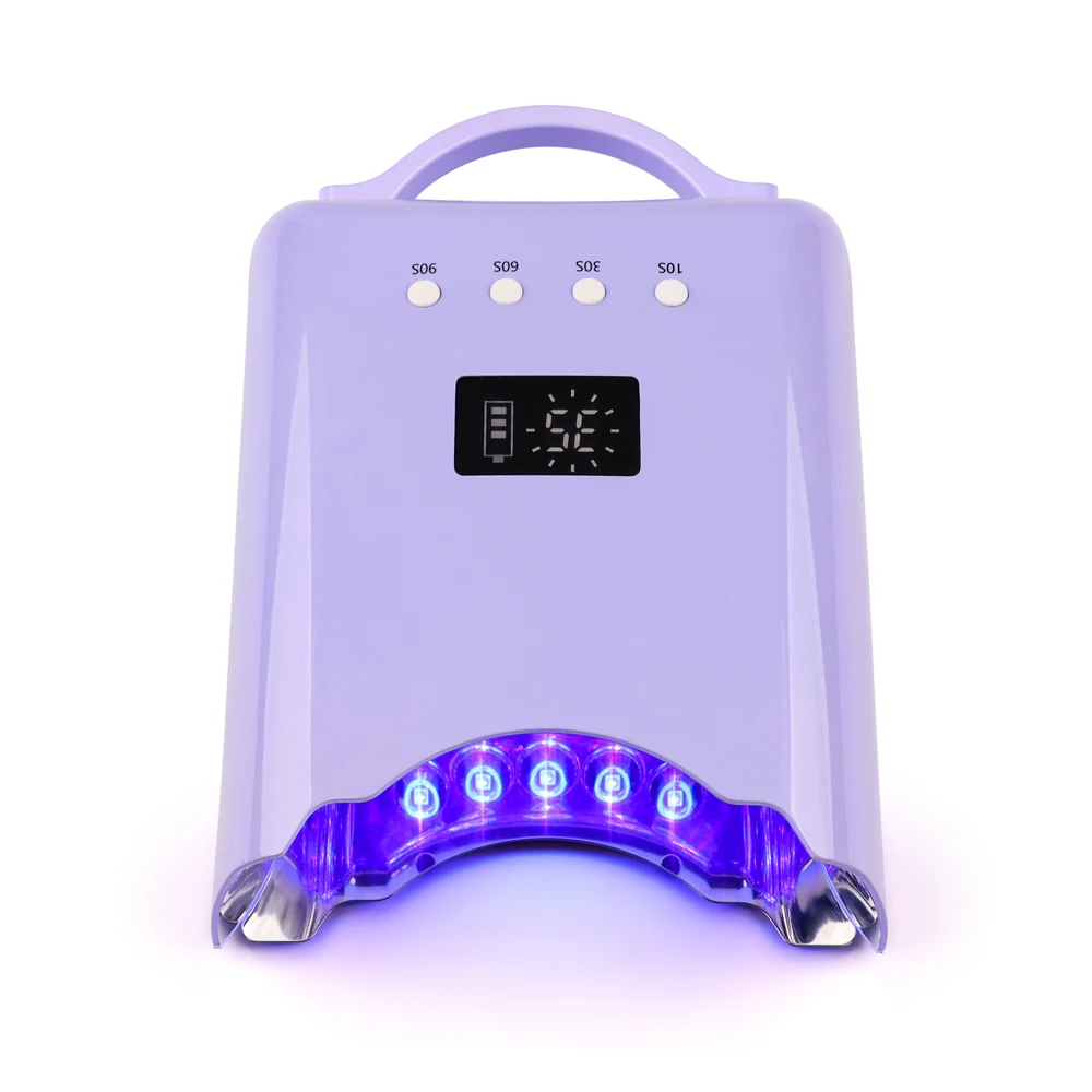 New products china factory price cnd nail lamp purple display rechargeable electric 78w private label led uv nail lamp