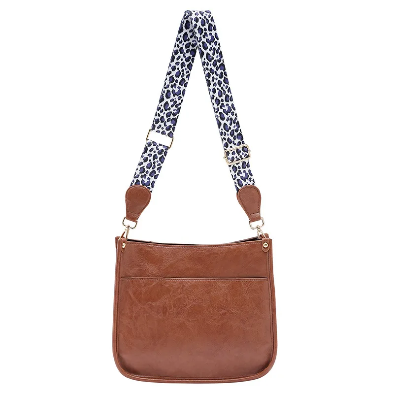 Wholesale Square Crossbody Bag Leopard Guitar Strap Phone Pocket Shoulder Bag Luxury Vegan Leather Purse Women Leather Tote Bag