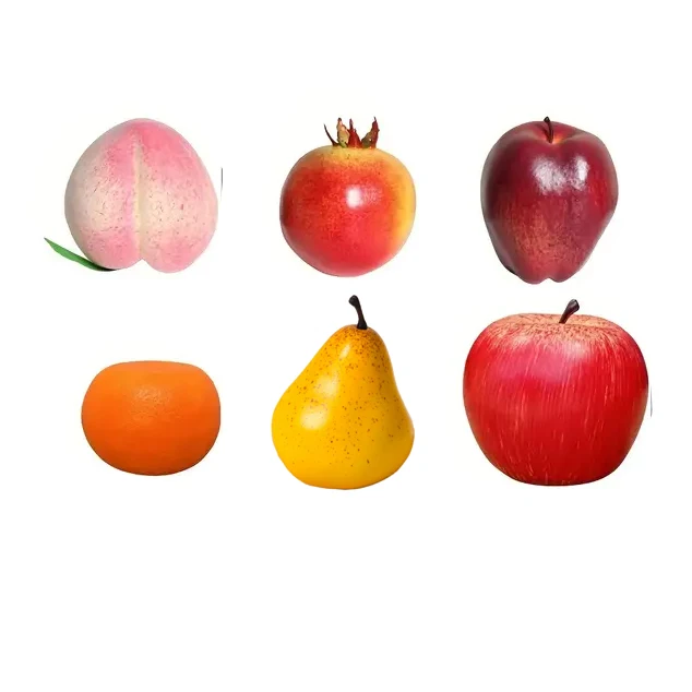 Artificial Fruits Pack,Fake Fruits for Home Decor,Simulation Fruit Set,Faux Fruits Set Pomegranate,Mixture Fruits