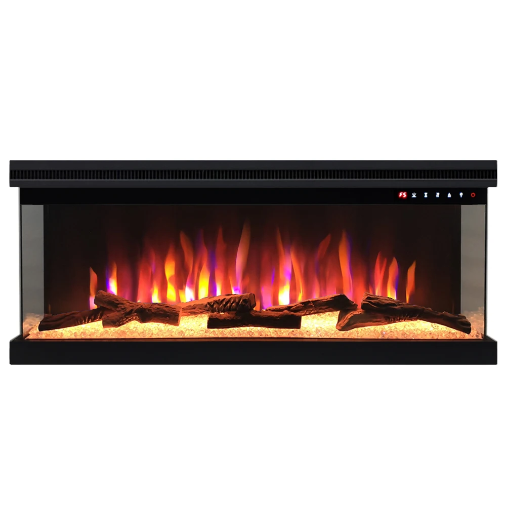 factory wholesale wall mounted hanging new indoor 3 side decorative electric fireplace with 3d master led light decor flame