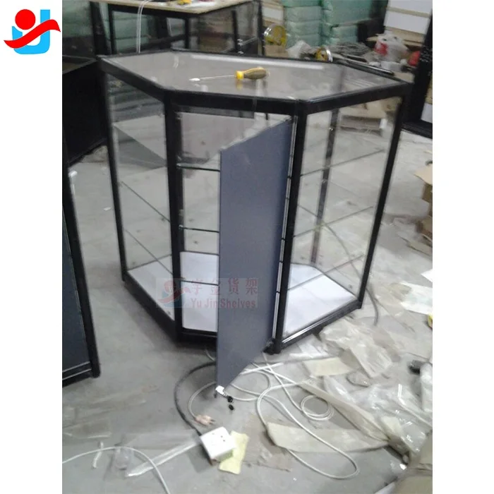 short cabinet with base and sliding lock grocery display cabinet and  shop display