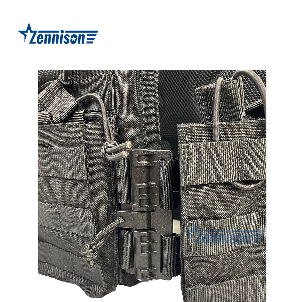 Outdoor Woodland Black Tactical Vest Quick Release Combat Plate Carrier Vest