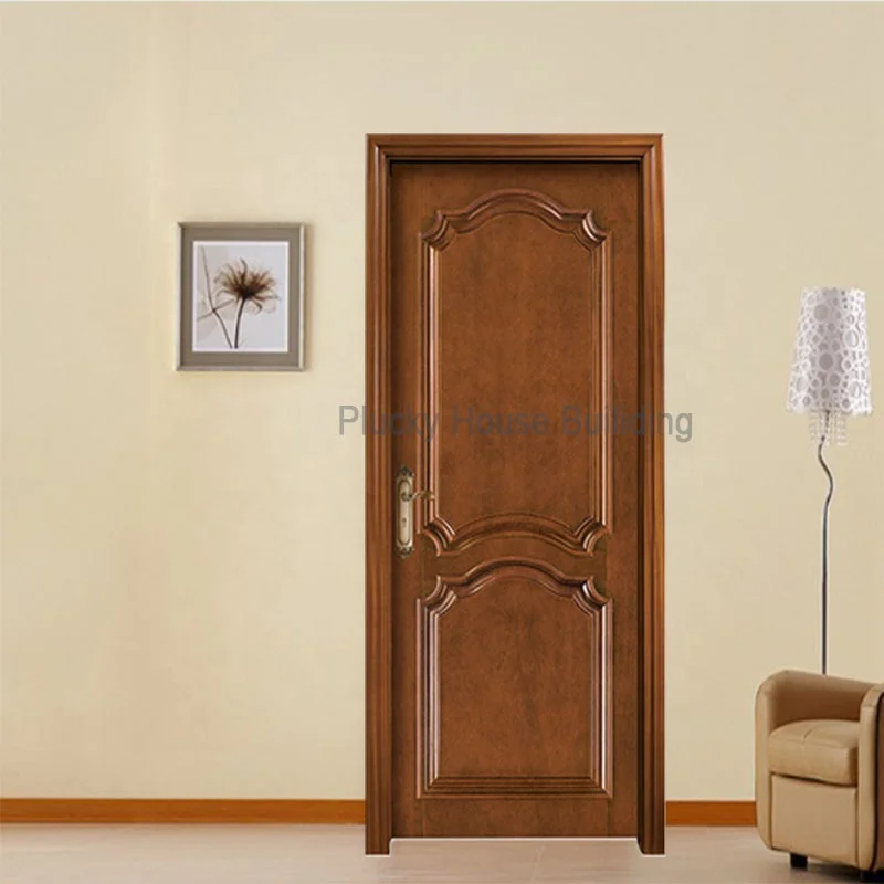 Factory price solid wooden painting internal door for room