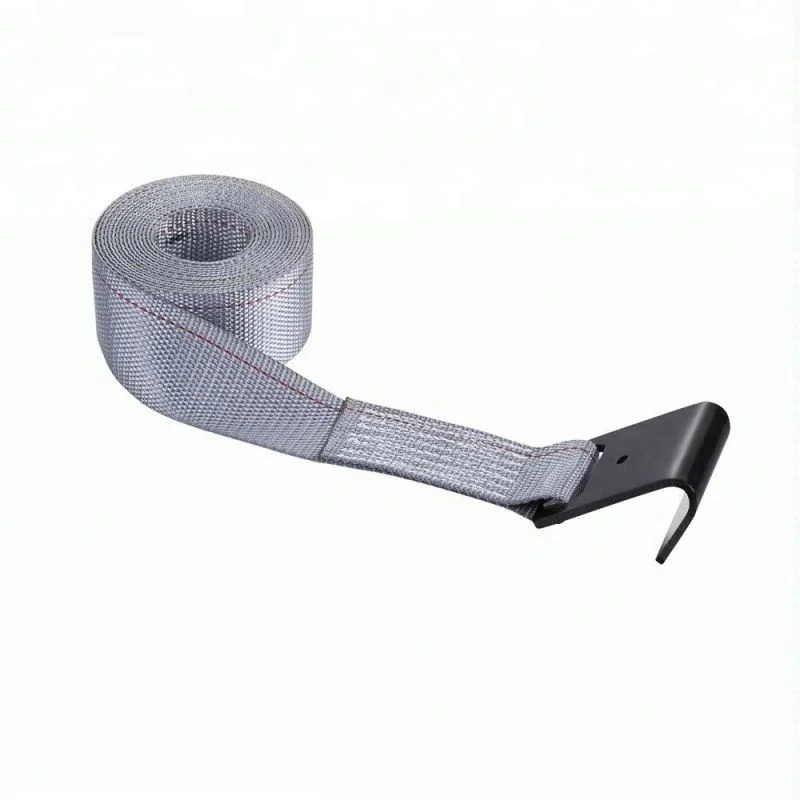 Custom Size Polyester Lashing Sling Belt Ratchet Winch Strap with Flat Hook for Truck and Car Tie Down Truck Tow Strap Rope