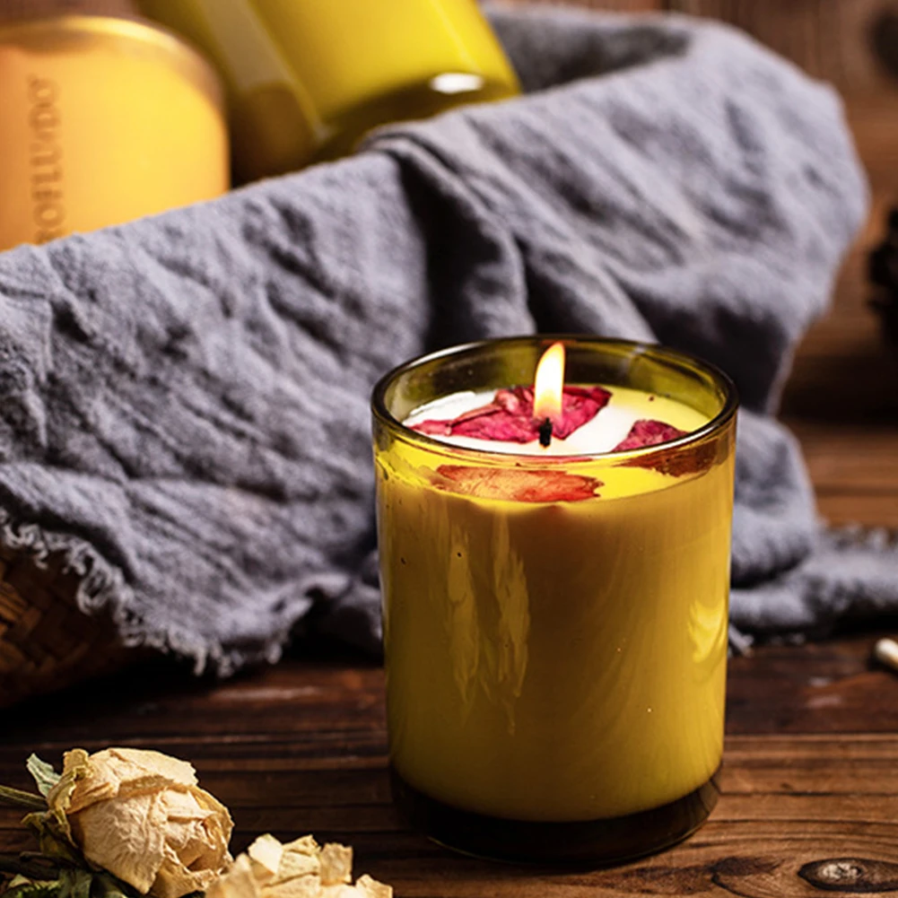 Manufacturer Custom Luxury Decorative, Healing Handmade Aroma Scented Natural Vegan Soy Wax Glass Tin Candles With Crystals/