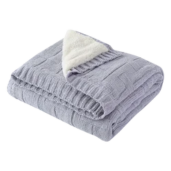 Wholesale Cheap Super Soft Chunky Large Thicken Knit Chenille Lamb Wool Plush Blanket For Winter Keep Warm