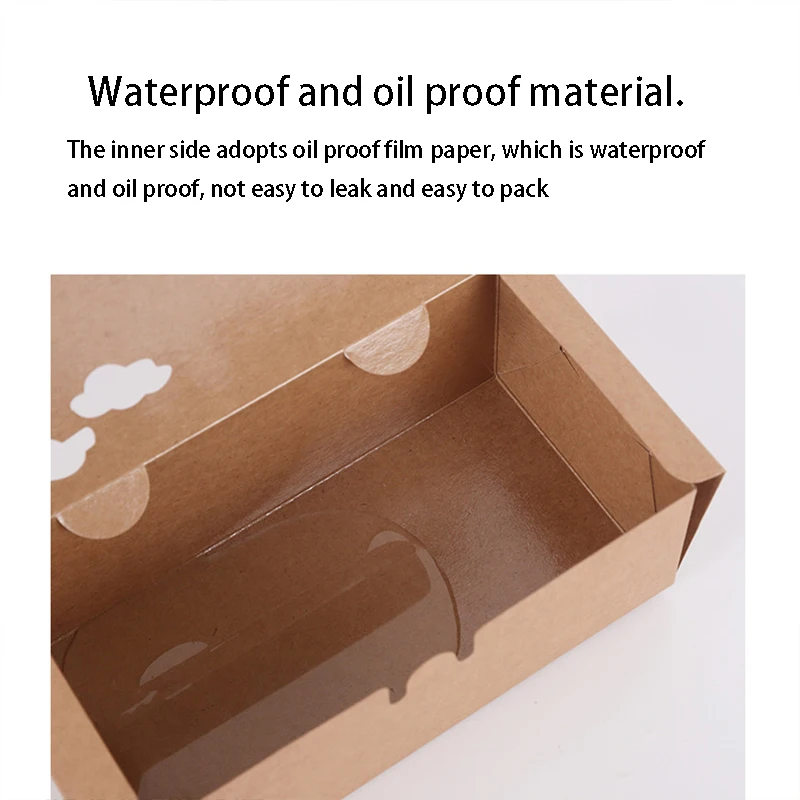 Одноразовая коробка для завтрака упаковка жареной курицы еды из крафт-бумаги упаковочная