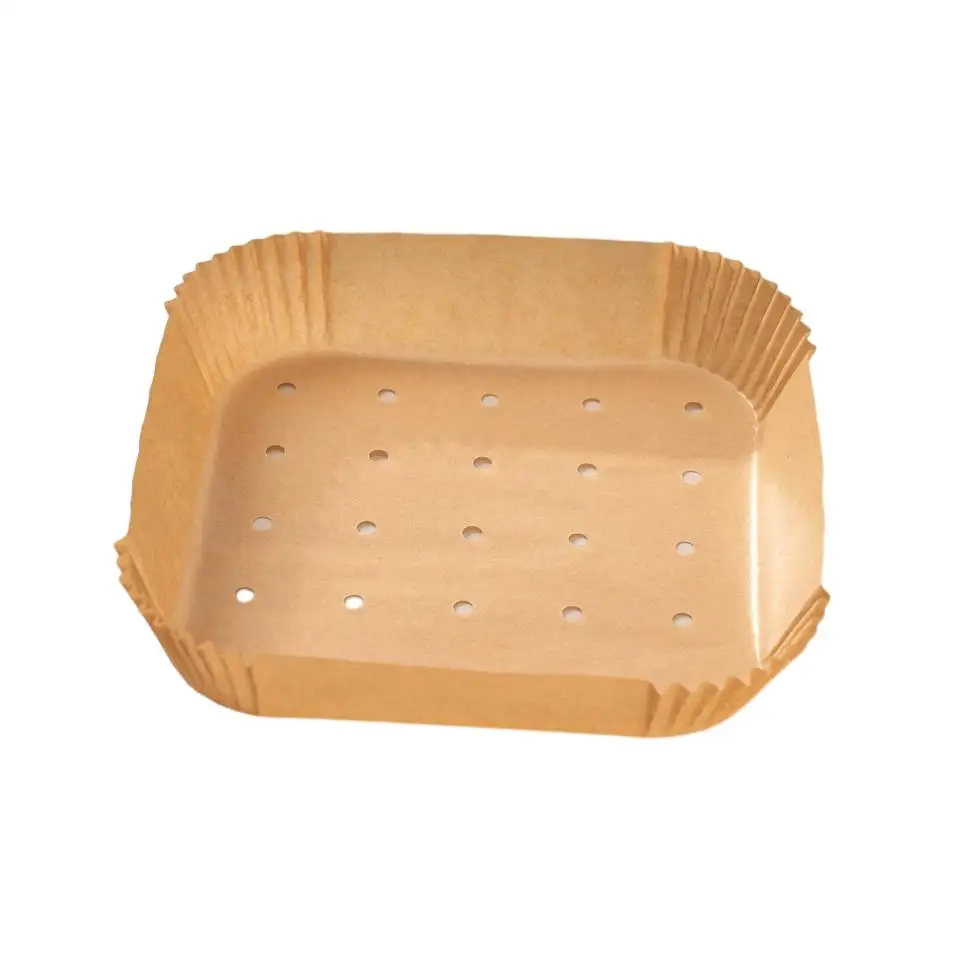 Hot Sale New Design Biodegradable Silicone Air Fryer Liners Coated Parchment Cooking Paper for Air Fryer for Food Industry