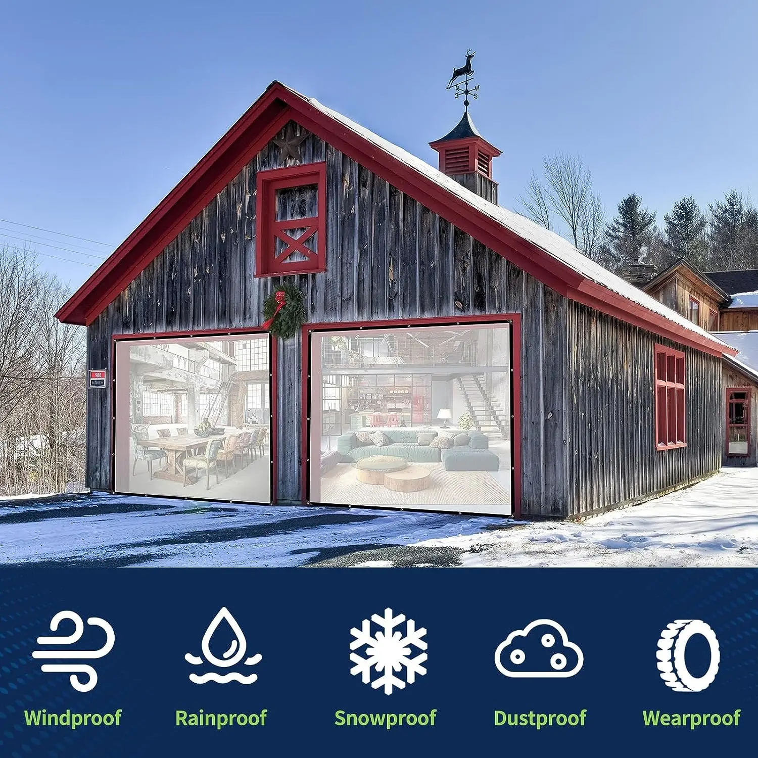 Transparent Waterproof Tarpaulin with Eyelets Plant Cover Poly Tarp Garden Rainproof Garden Plant Outdoor Clear Plastic Tarp