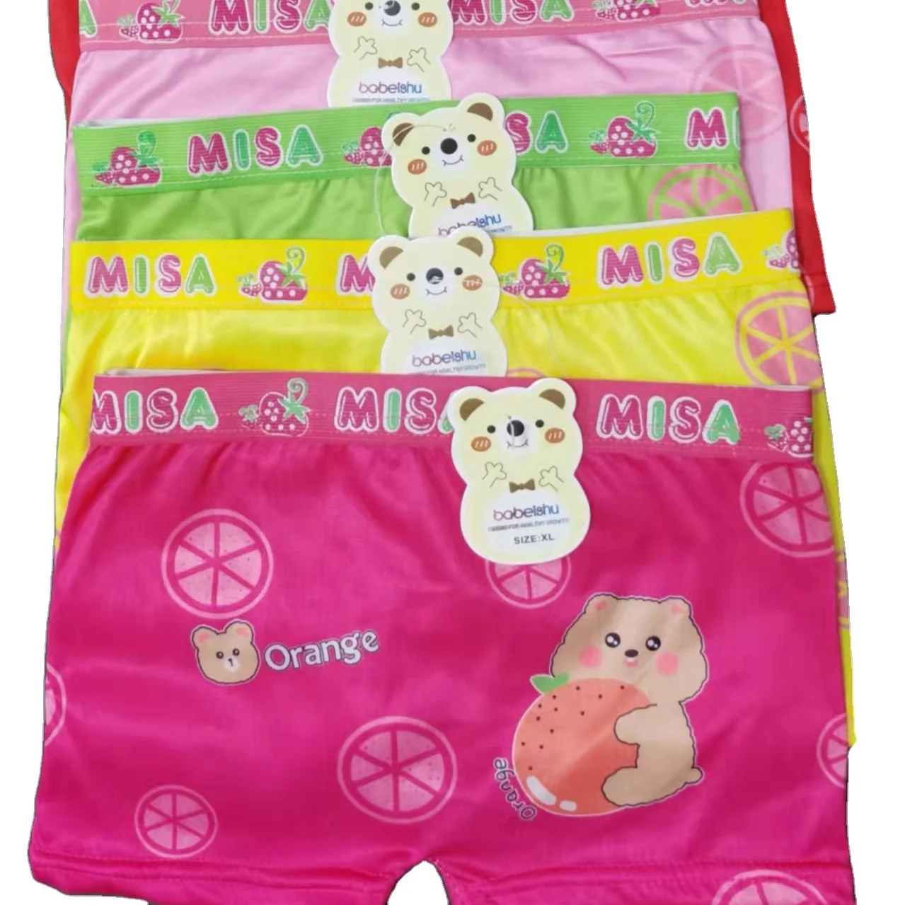 SXH099 fast sell milk silk 22 24 26cm cartoon print kids lingerie thong underwear for girls